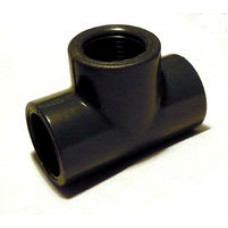 PVC tee connector 20mm-1/2"-20mm